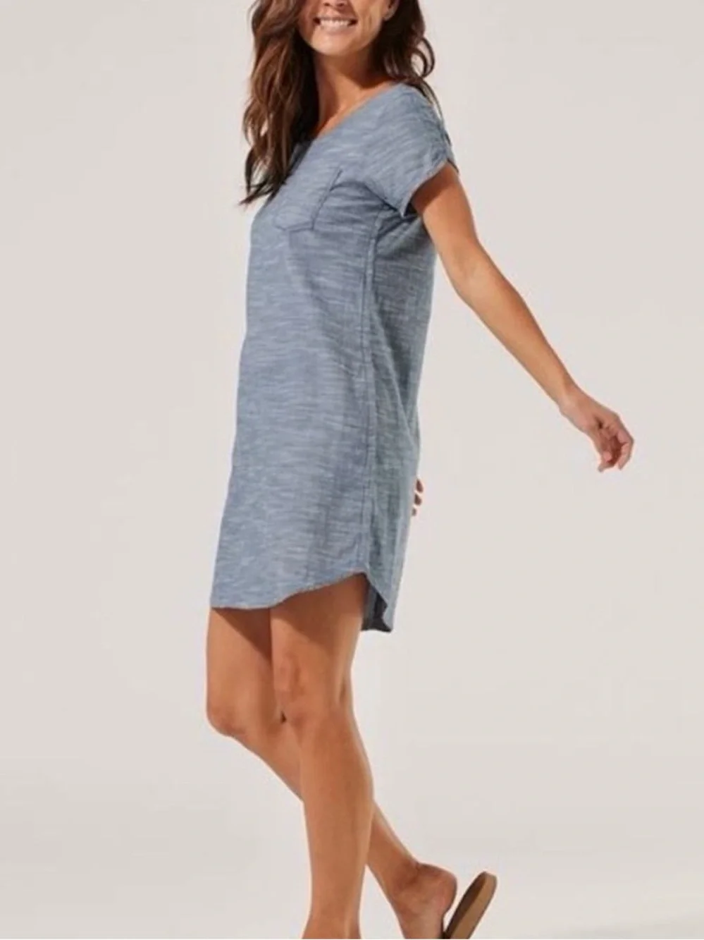 Pact Organic Cotton Chambray  Shift Dress - Picture 2 of 15
